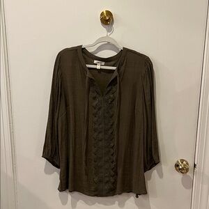 Como Blu Olive Green Women's Top